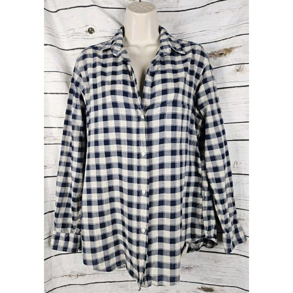 Grayson Frank & Eileen The Hero Shirt 3 M Plaid Button Up Blue Beige